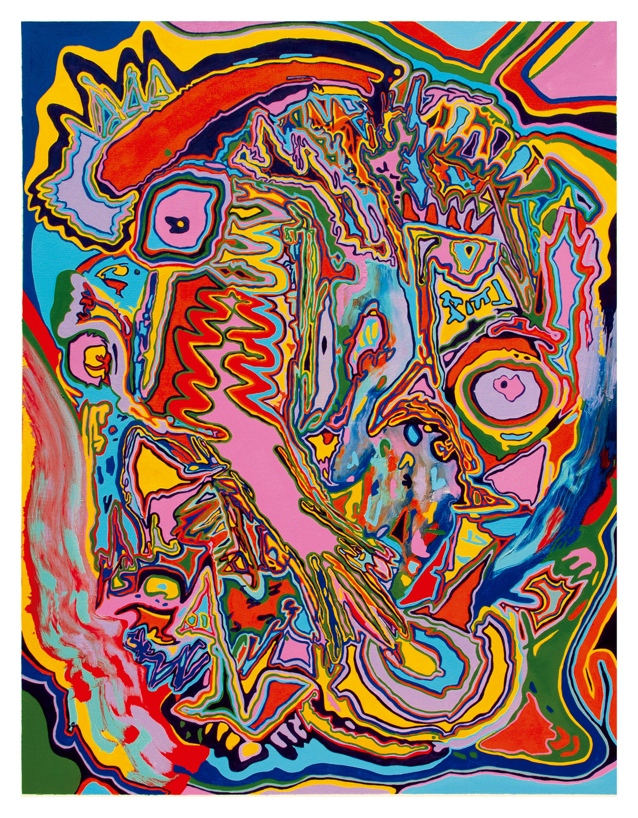 Detail of Bestiario I, 2022. Oil on canvas, 100 × 130 cm