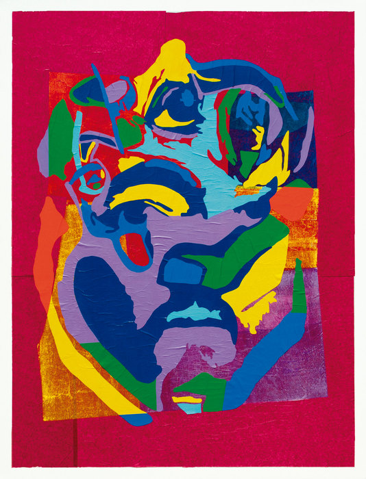 Cortázar, 2021. Collage on canvas, 97 × 130 cm
