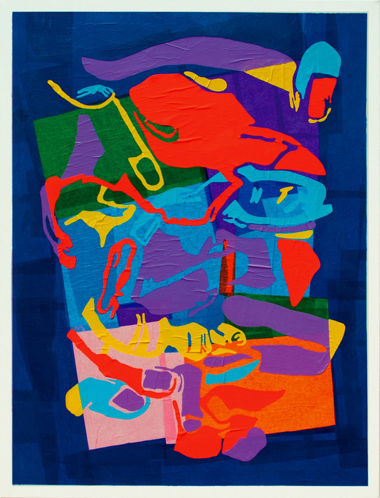 Oliveira, 2021. Collage on canvas, 97 × 130 cm