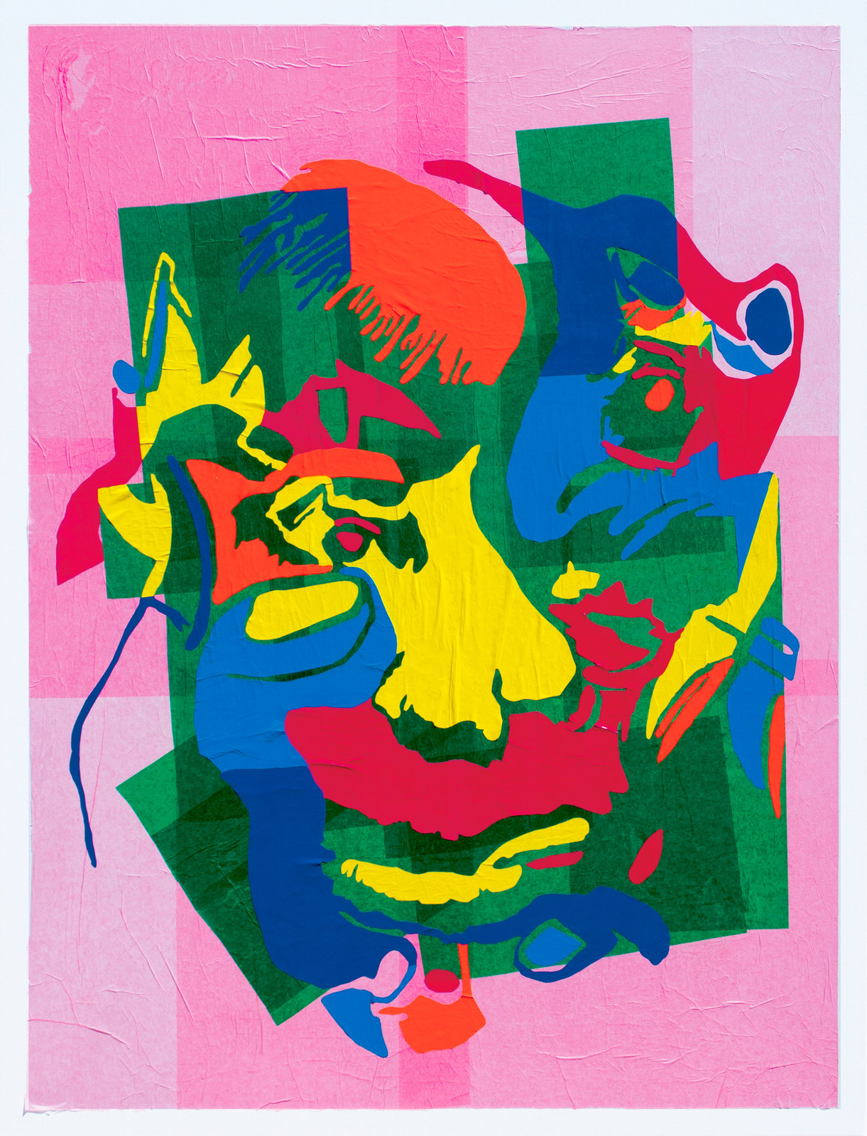Detail of La Maga, 2021. Collage on canvas, 97 × 130 cm