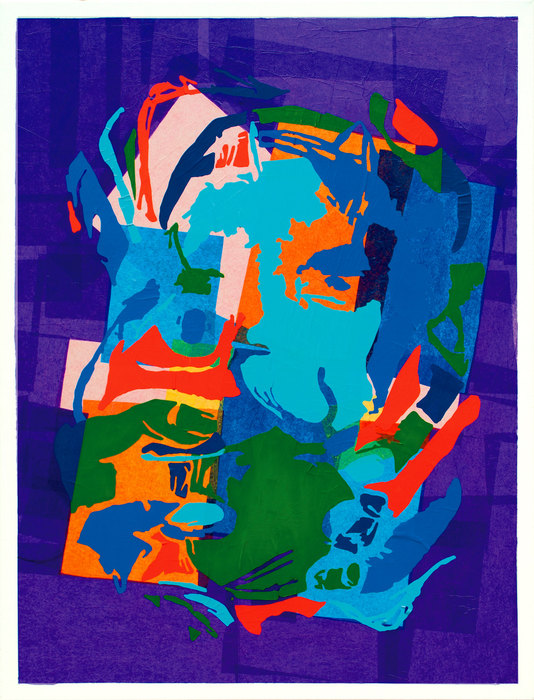 Johnny Carter, 2021. Collage on canvas, 97 × 130 cm