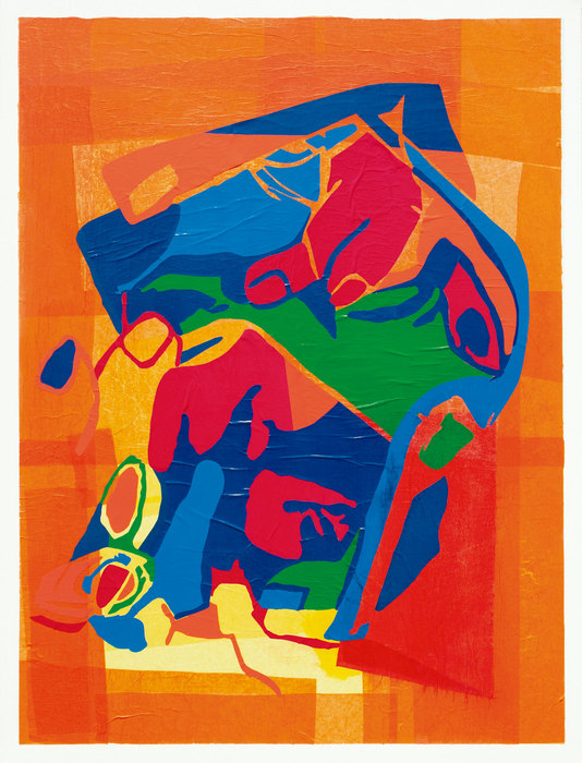 Gregorovius, 2021. Collage on canvas, 97 × 130 cm