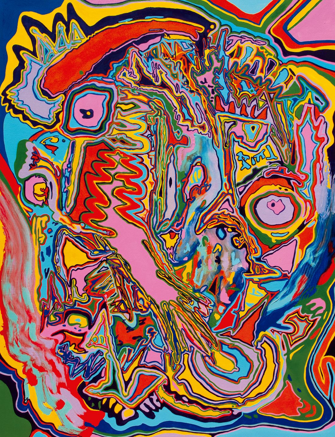 Bestiario I, 2022. Oil on canvas, 130 × 100 cm