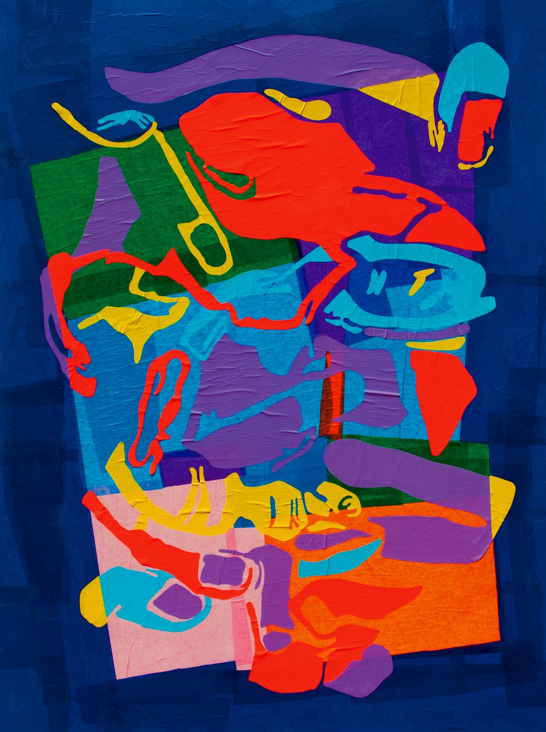 Oliveira, 2021. Collage on canvas, 130 × 97 cm