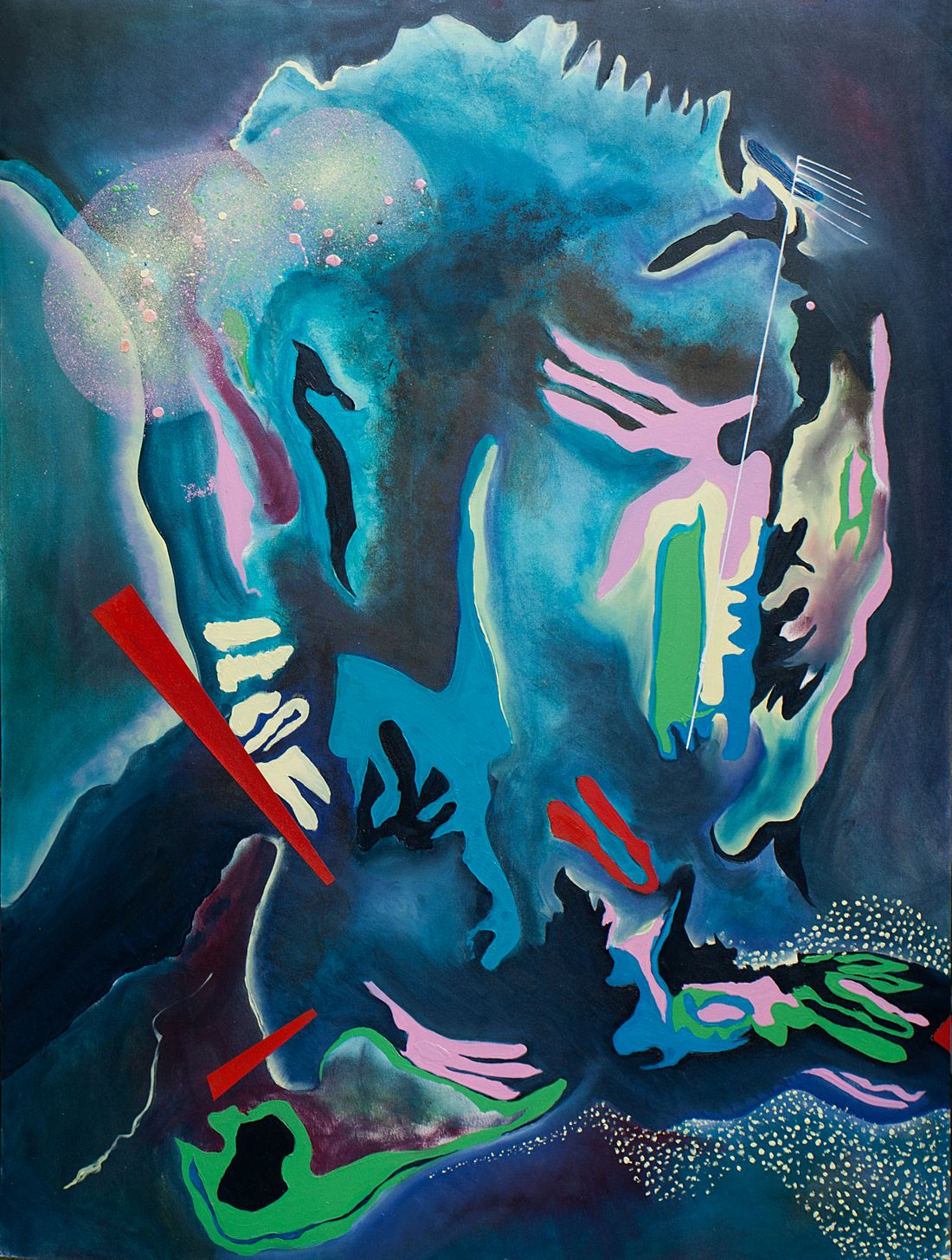 Ejercicio abstracto IV, 2014. Mixed media on paper, 100 × 75 cm