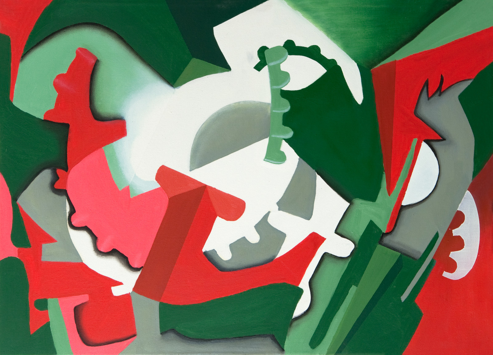 Detail of Estudio de tapa de Heineken, 2005. Oil on canvas, 50 × 70 cm