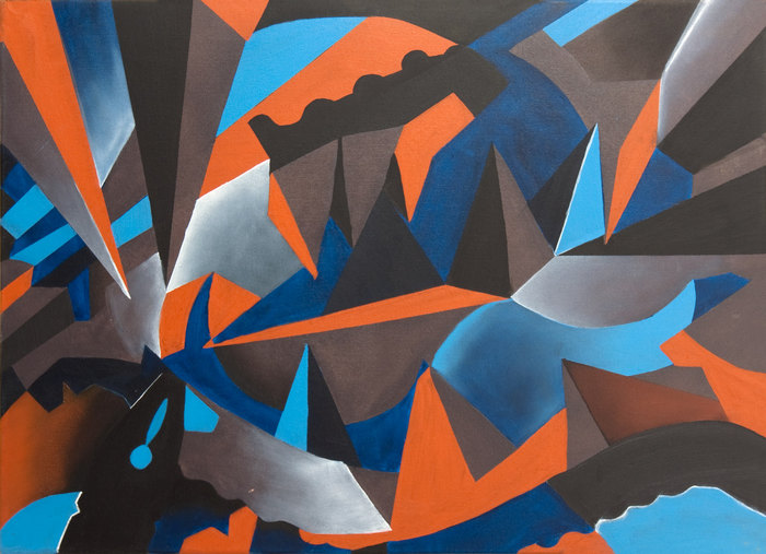 Estudio de pinza, 2006. Oil on canvas, 50 × 70 cm
