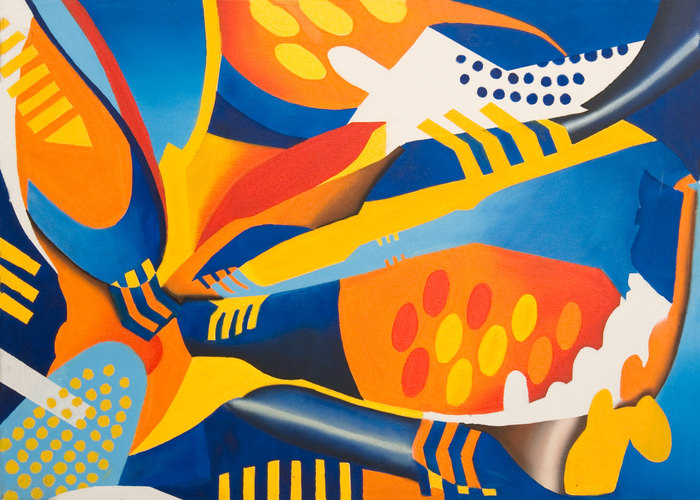 Estudio de cepillo de dientes, 2006. Oil on canvas, 50 × 70 cm