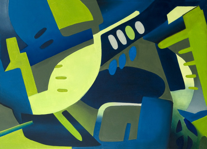 Estudio de teléfono móvil (Nokia 1100), 2006. Oil on canvas, 50 × 70 cm