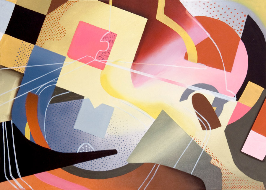 Estudio de pincel en baño, 2007. Oil on canvas, 50 × 70 cm
