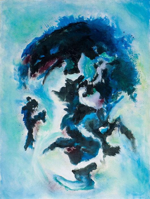 Ejercicio abstracto II, 2014. Mixed media on paper, 75 × 100 cm