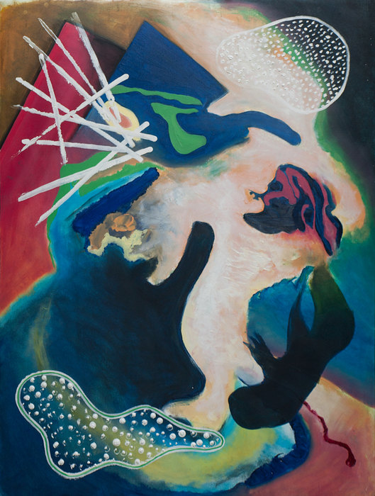 Ejercicio abstracto V, 2014. Mixed media on paper, 75 × 100 cm