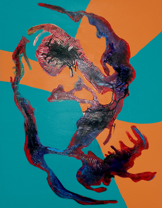 Ejercicio abstracto X, 2014. Mixed media on paper, 75 × 100 cm