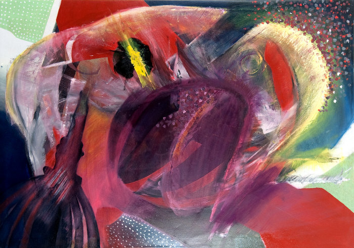 El Congreso. La caída, 2008. Oil on canvas, 70 × 100 cm