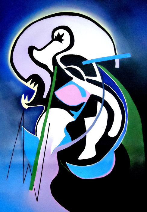 La metamorfosis III, 2016. Oil on canvas, 70 × 100 cm