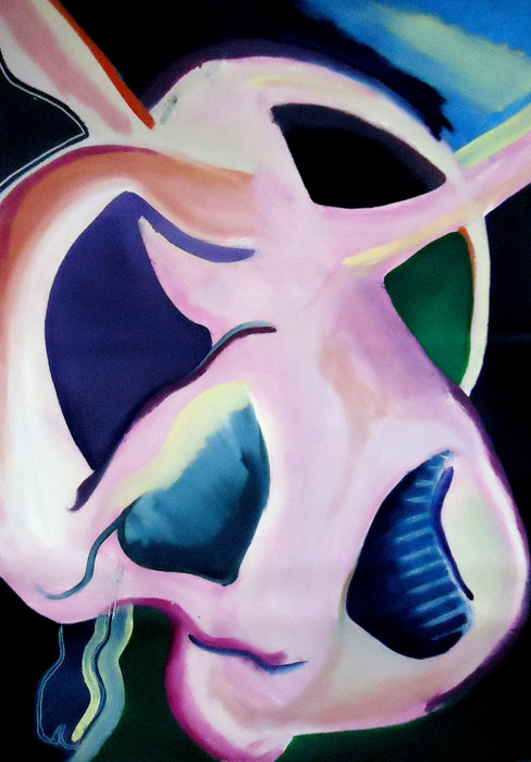 La metamorfosis V, 2016. Oil on canvas, 70 × 100 cm