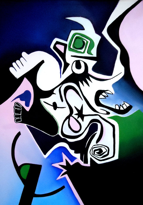 La ira I, 2016. Oil on canvas, 70 × 100 cm