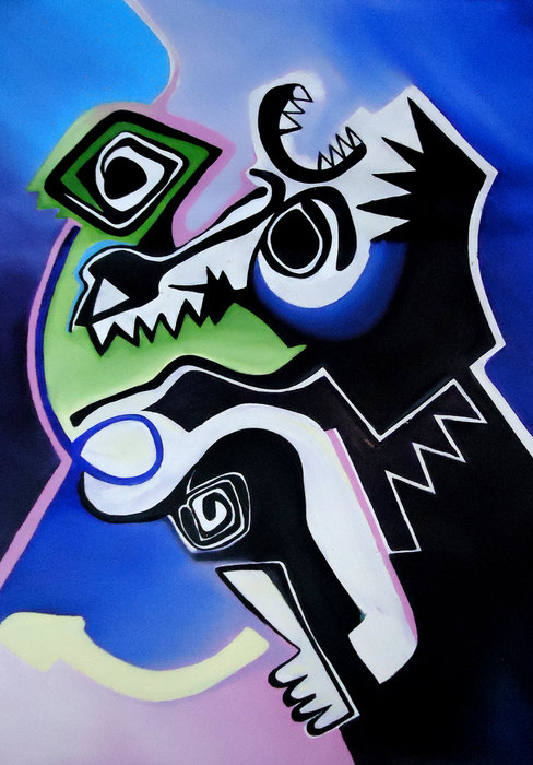 La ira II, 2016. Oil on canvas, 70 × 100 cm