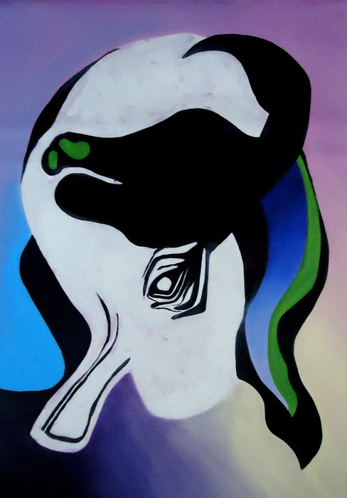La ira III, 2016. Oil on canvas, 70 × 100 cm