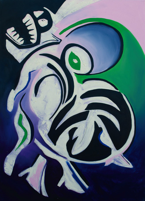 La ira VII, 2016. Oil on canvas, 70 × 100 cm