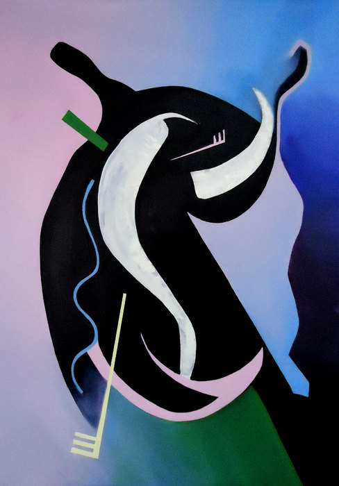 La muerte V, 2016. Oil on canvas, 70 × 100 cm