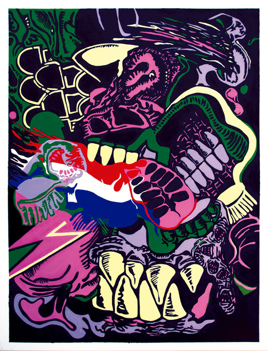 Alfredo Stroessner, 2018. Oil on canvas, 97 × 130 cm