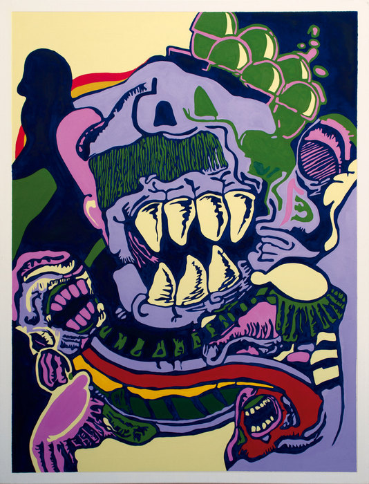 Hugo Banzer Suárez, 2018. Oil on canvas, 97 × 130 cm