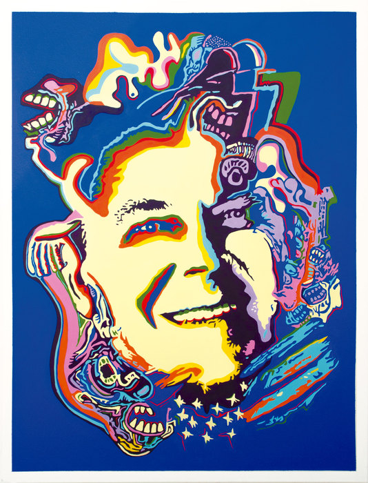 Ronald Reagan, 2020. Oil on canvas, 97 × 130 cm