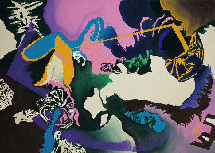 Santa Rocío de Dorrego. Composición IV, 2012. Óleo sobre lienzo, 140 × 200 cm